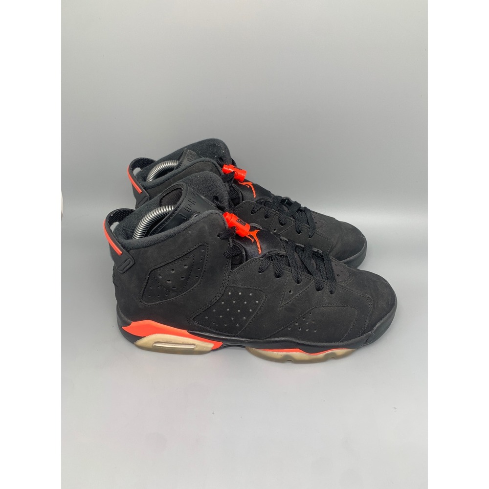Jordan 6 Retro Infrared Black Basketball Shoes 384665-060‎ Men's Sz 6.5Y